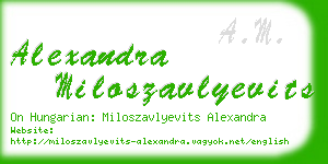 alexandra miloszavlyevits business card